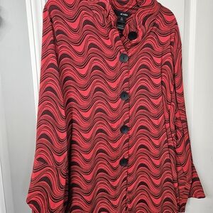 Ali Miles Red and Black Women's Jacket